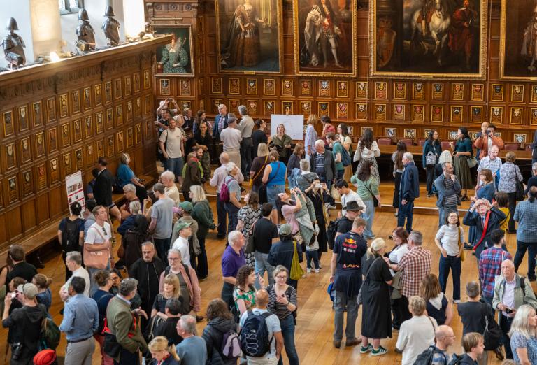 Middle Temple Hall with visiting members of the public