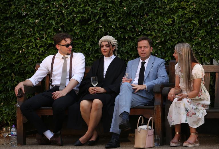 Barrister and family taking in the moment
