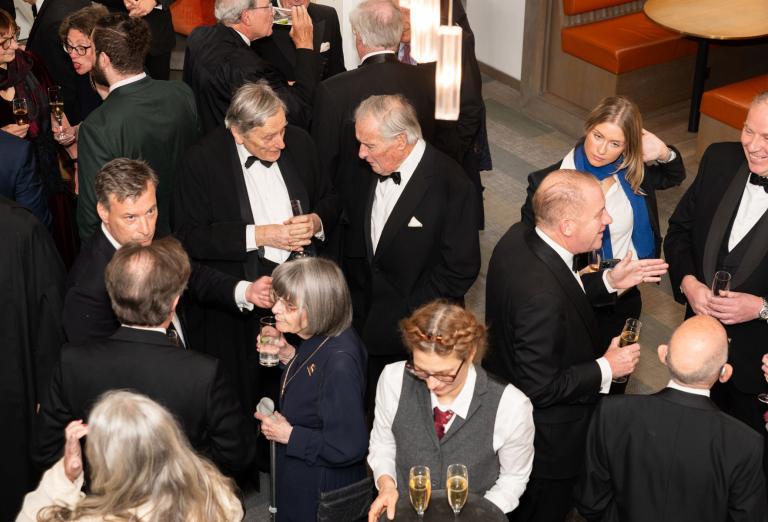 Guests enjoying the drinks reception before dinner