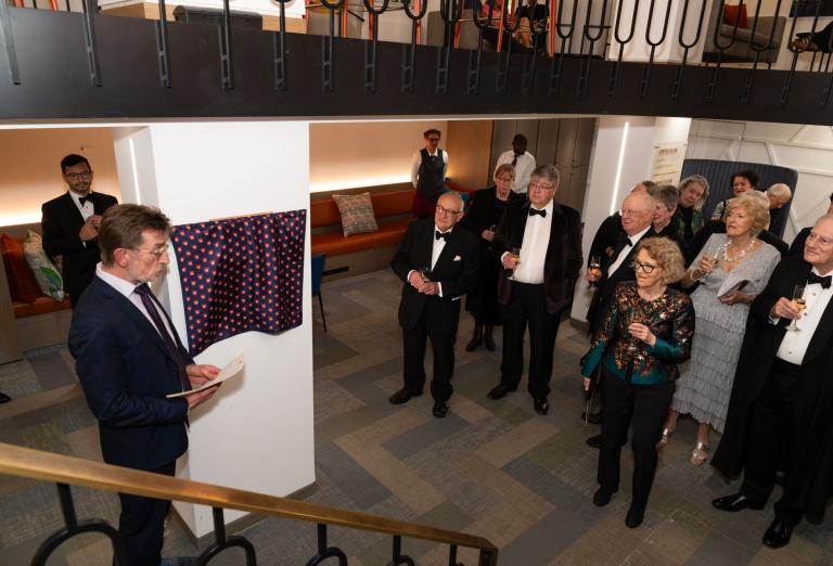 Unveiling of plaque in honor of Master Paul Darling in the Garden Room