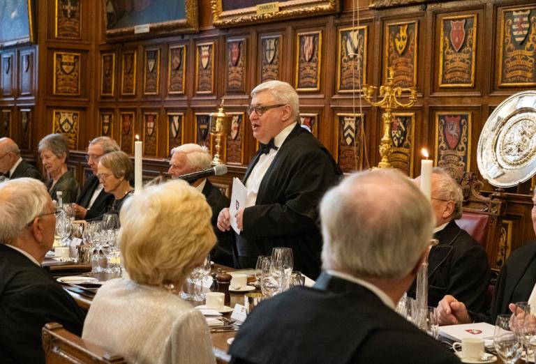 Current Master Treasurer Bernard Richmond KC's speech