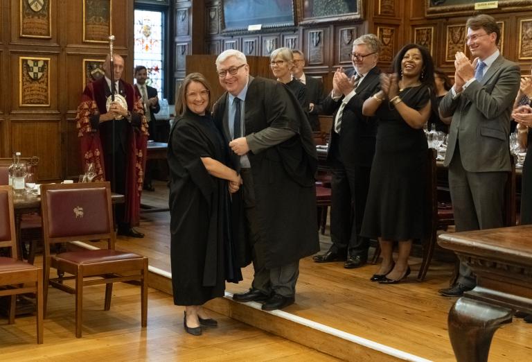 Sarah Crowther KC and Master Treasurer, Bernard Richmond