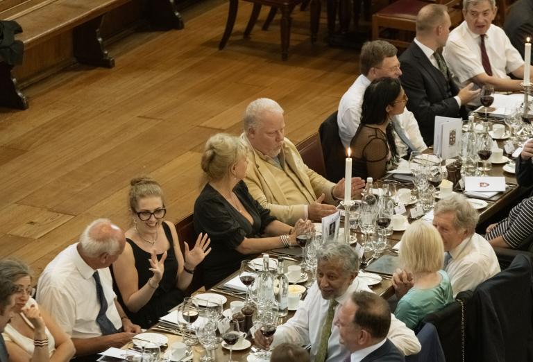 Guests at dinner 