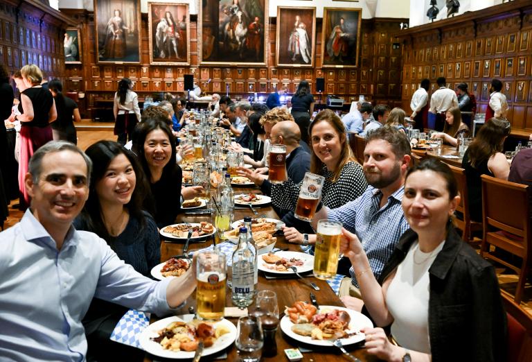Guests dining in Hall 