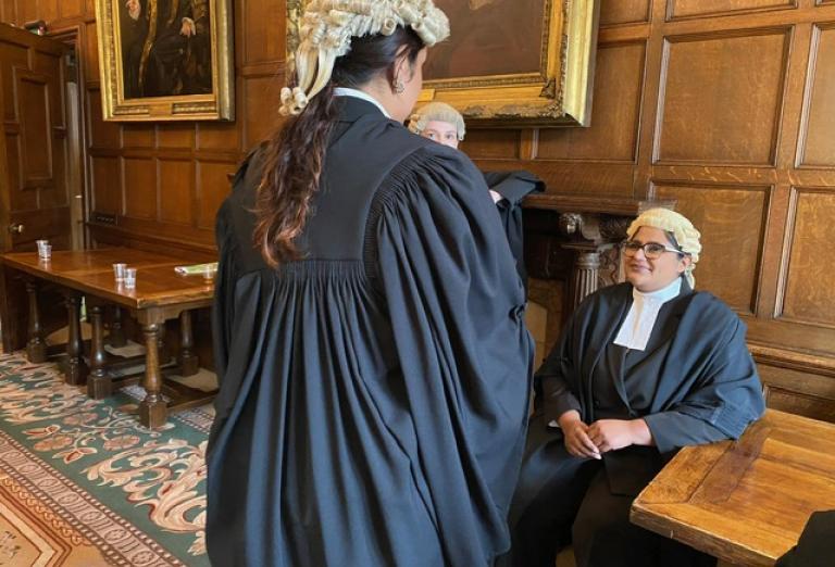 Barristers in discussion